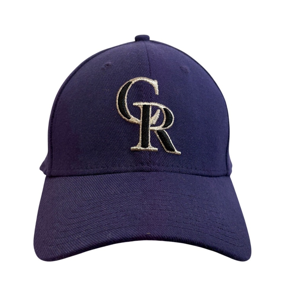 New Era 39THIRTY Colorado Rockies MLB Hat Purple Stretch Fit Small-Medium